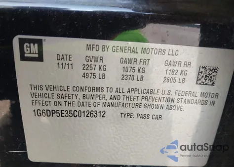 2012 Cadillac Cts Premium from USA, damaged, VIN 1G6DP5E35C0126312